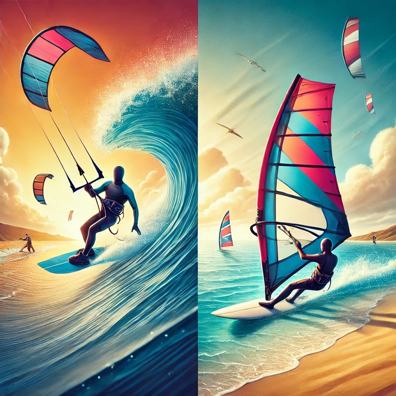 Kiteboarding vs. Windsurfing